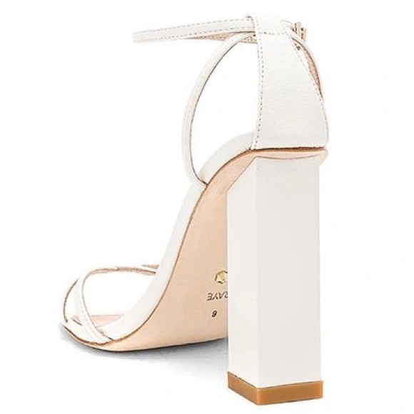 Raye Hatty Heel in White Block Heel 10 - Picture 3 of 16